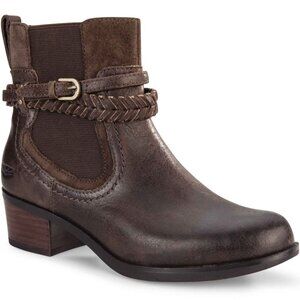 Ugg Krewe Brown Leather Pull On Ankle Boots